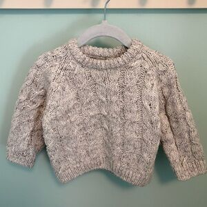 Zara Gray Cable Knit Sweater